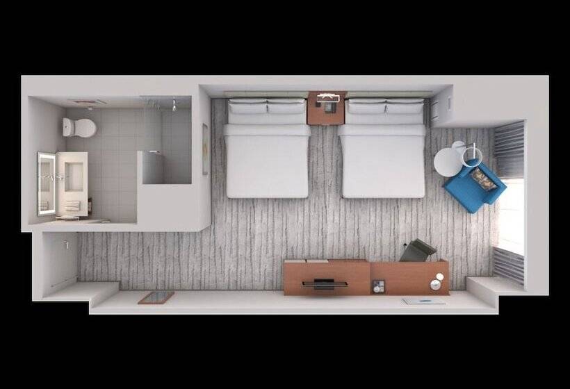 Номер Deluxe Вид на Бассейн, Hilton West Palm Beach