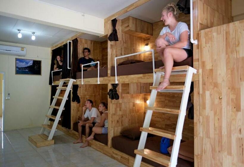 سرير فى غرفة مشتركه, Coco Khao Sok Hostel