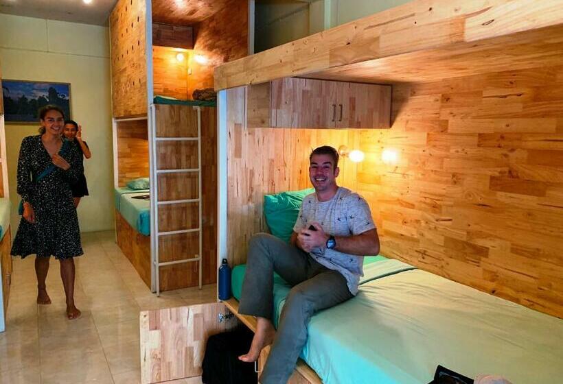 سرير فى غرفة مشتركه, Coco Khao Sok Hostel
