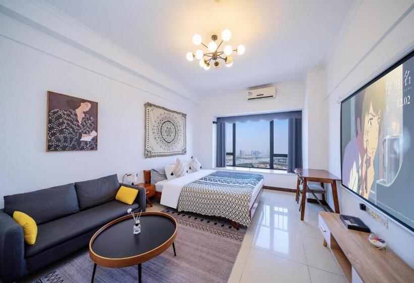اتاق لوکس, Guangzhou Lijing Aparthotel Pazhou Exhibition Center   Next To Exit D Of Wanshengwei Mtr Station