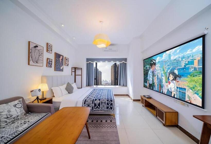 اتاق لوکس, Guangzhou Lijing Aparthotel Pazhou Exhibition Center   Next To Exit D Of Wanshengwei Mtr Station
