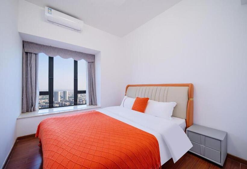 سوئیت 2 خوابه, Guangzhou Lijing Aparthotel Pazhou Exhibition Center   Next To Exit D Of Wanshengwei Mtr Station