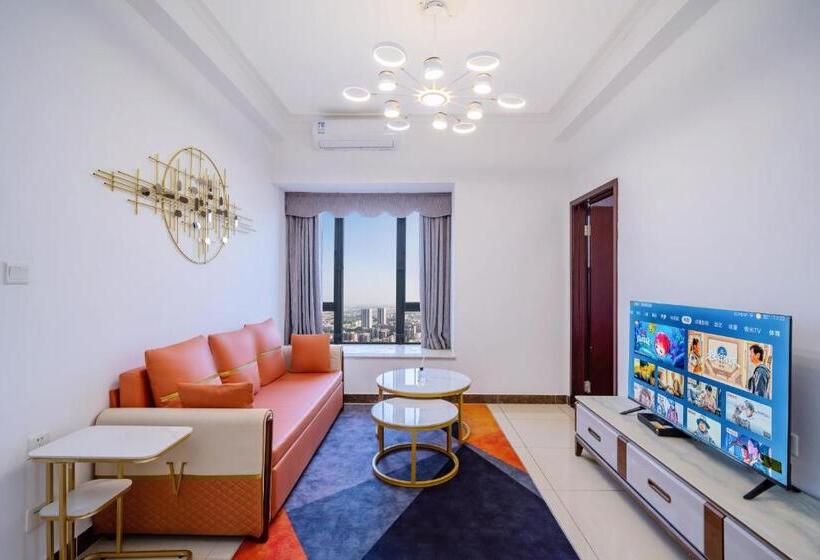 سوئیت 2 خوابه, Guangzhou Lijing Aparthotel Pazhou Exhibition Center   Next To Exit D Of Wanshengwei Mtr Station