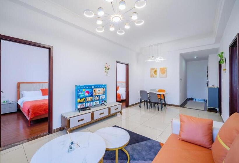 سوئیت 2 خوابه, Guangzhou Lijing Aparthotel Pazhou Exhibition Center   Next To Exit D Of Wanshengwei Mtr Station