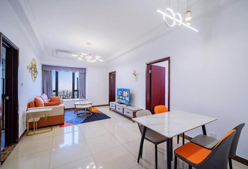سوئیت 2 خوابه, Guangzhou Lijing Aparthotel Pazhou Exhibition Center   Next To Exit D Of Wanshengwei Mtr Station