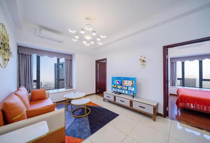 سوئیت 2 خوابه, Guangzhou Lijing Aparthotel Pazhou Exhibition Center   Next To Exit D Of Wanshengwei Mtr Station