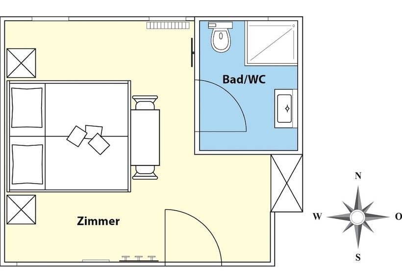기본룸, Frühstückspension Haus Golker