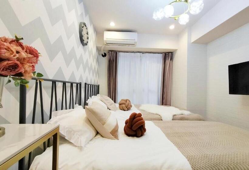 דירה בת חדר שינה 1 עם מרפסת, S15新宿最中心 東新宿站5分 Shinjuku Center 5 Mins To Station, Max 3p 新宿 涉谷 表参道 池袋 上野 代代木 银座 原宿