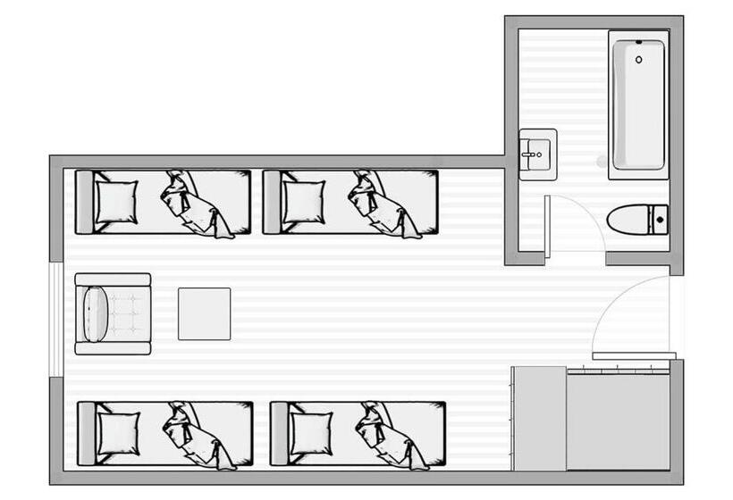 Economy Quadruple Room, Horský Pension Gendorf