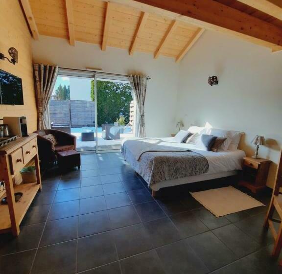 اتاق استاندارد با تخت بزرگ, Au Cœur Des Lacs   Chambres D Hôtes
