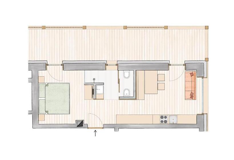 １ベッドルームアパートメント, Gailerhof B&b Superior
