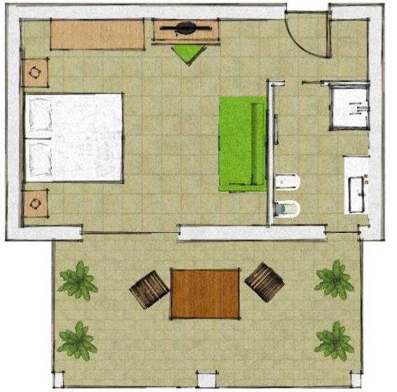 テラス付スタンダードルーム, Villa Franca