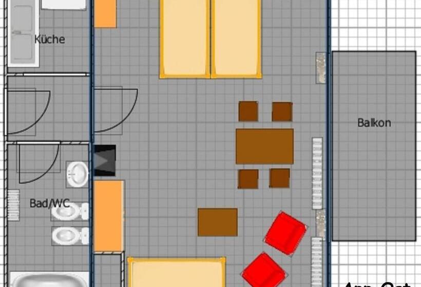 Апартаменты 1 Спальня с Балконом, Landhaus Gruden Sommerberg