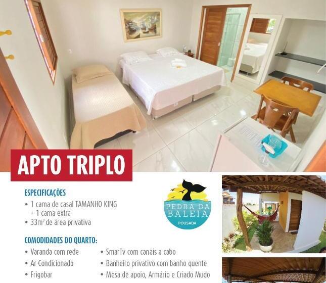Трехместный Номер Deluxe, Pousada Pedra Da Baleia