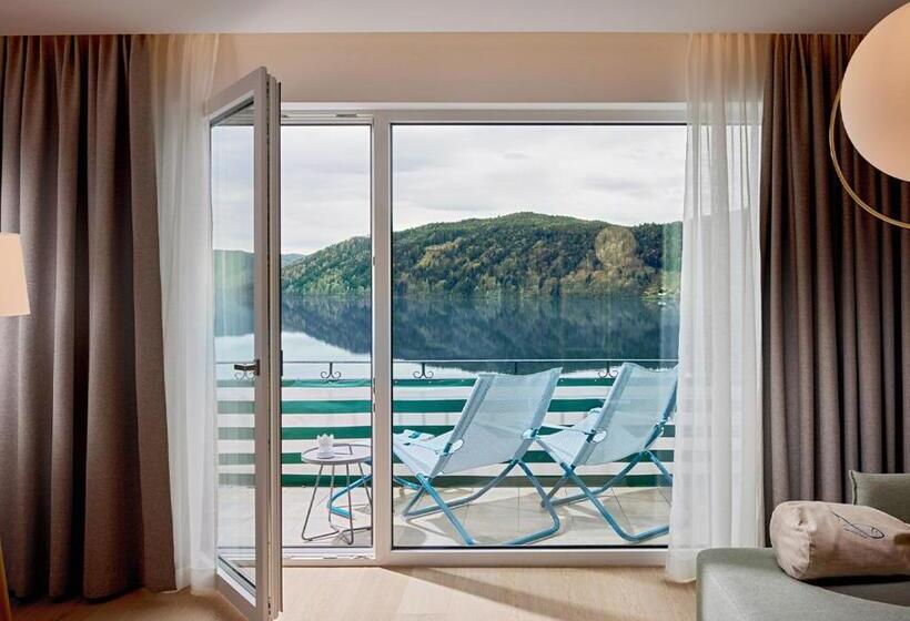 Suite with lake view, Seeglück Hotel Forelle Superior