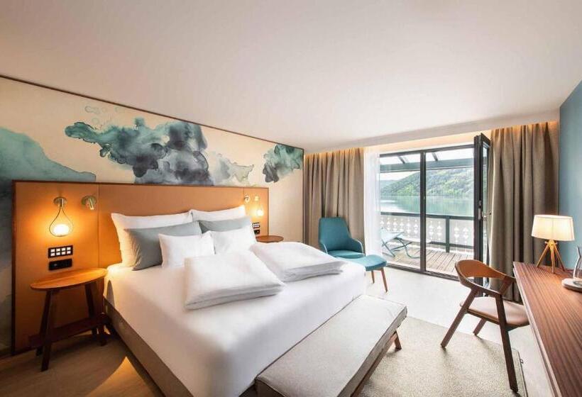 غرفة ديلوكس مطلة على البحيرة, Seeglück Hotel Forelle Superior