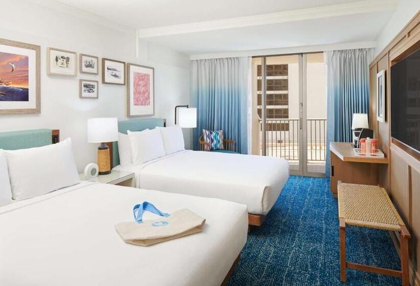 اتاق استاندارد با چشم‌انداز دریا, Outrigger Reef Waikiki Beach Resort