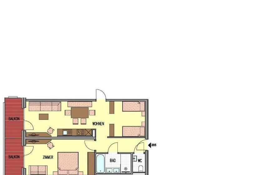 Апартаменты 1 Спальня с Террасой, Garni Alpenjuwel Residenz
