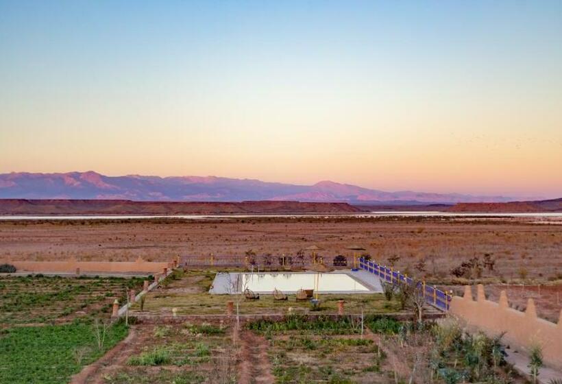 חדר משפחתי נוף לבריכה, Ecolodge L île De Ouarzazate