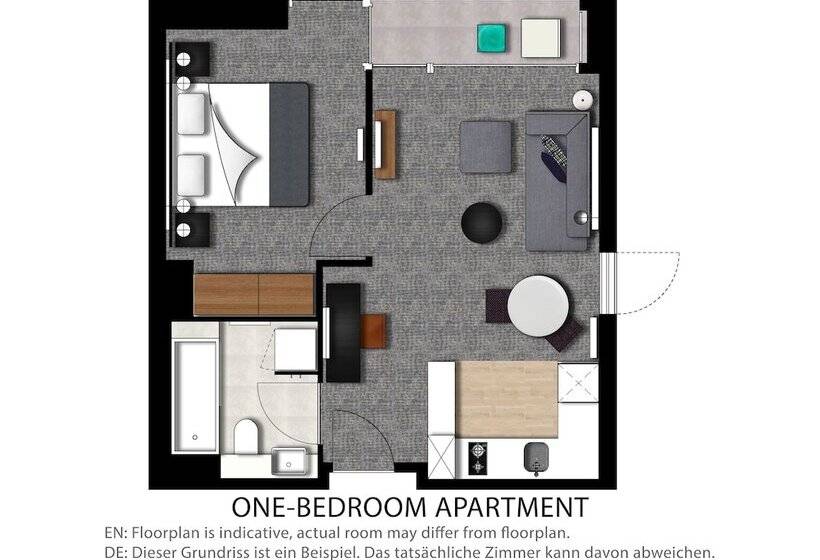 １ベッドルームアパートメント, Adina Apartment Hotel Copenhagen