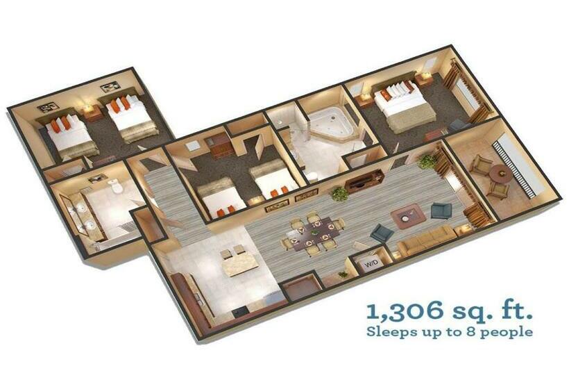 3 Bedroom Suite, Floridays Orlando Two & Three Bed Rooms Condo Resort