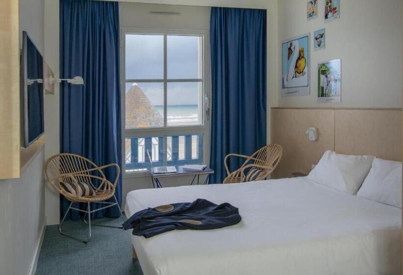 اتاق استاندارد با تخت دوبل و چشم‌انداز دریا, Ibis Styles Deauville Villers Plage