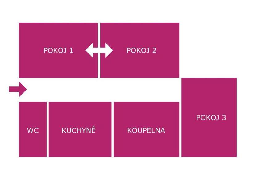 带3个卧室的公寓, U Tří Volů
