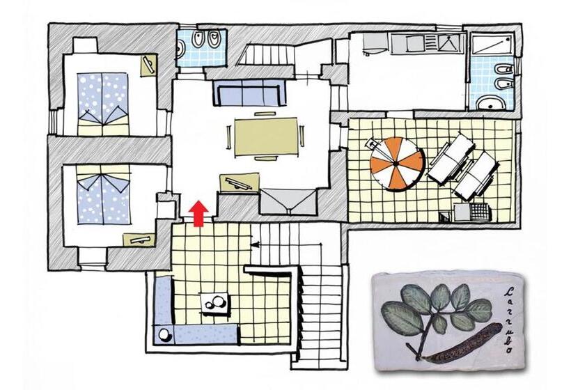 Quarto Standard com Terraço, Balice Antica Dimora
