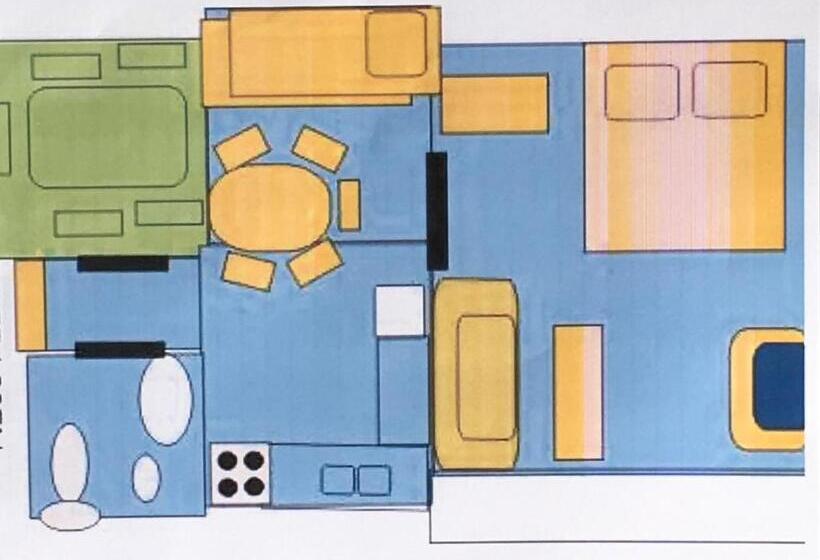 带1个卧室的带阳台的公寓, Villa Verdi