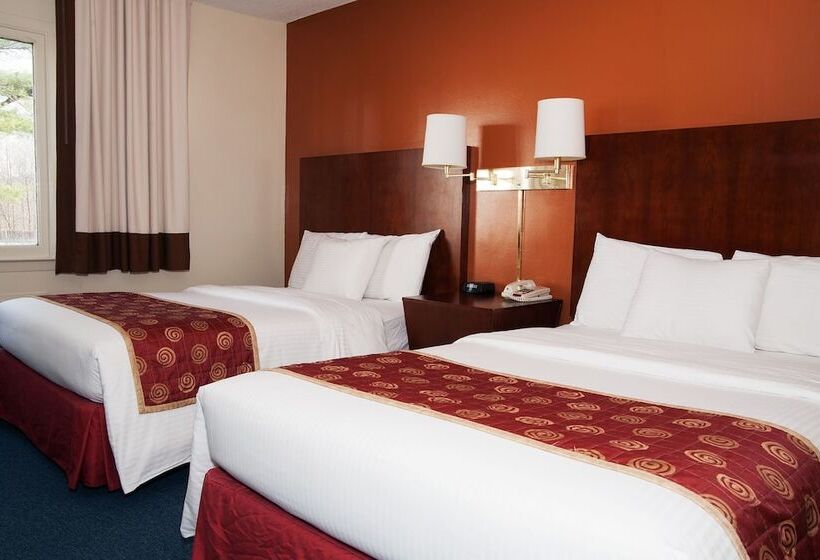 带2个双人床的标准工作室, Red Carpet Inn And Suites Plymouth
