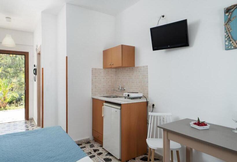 اتاق استاندارد با بالکن و چشم‌انداز دریا, Spiros Soula Family Hotel & Apartments