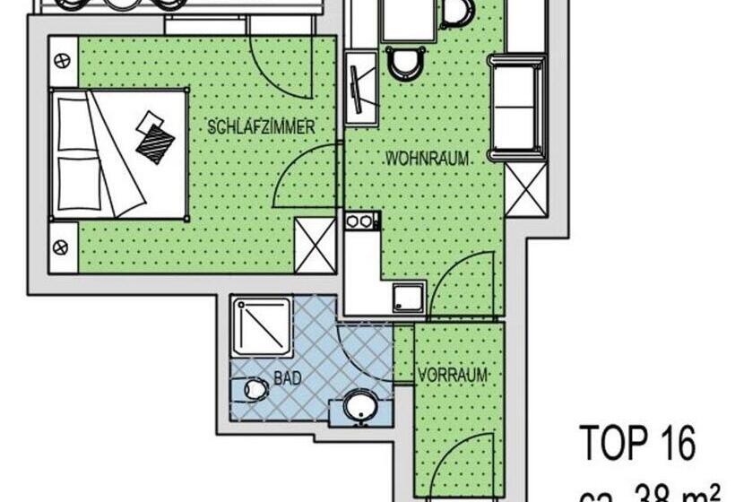 Апартаменты 1 Спальня с Балконом, Landhaus Achental