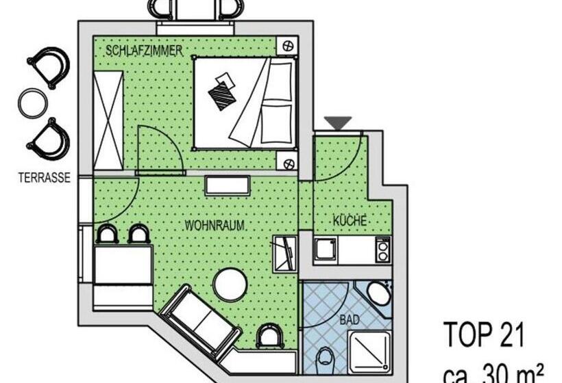 Апартаменты 1 Спальня с Террасой, Landhaus Achental