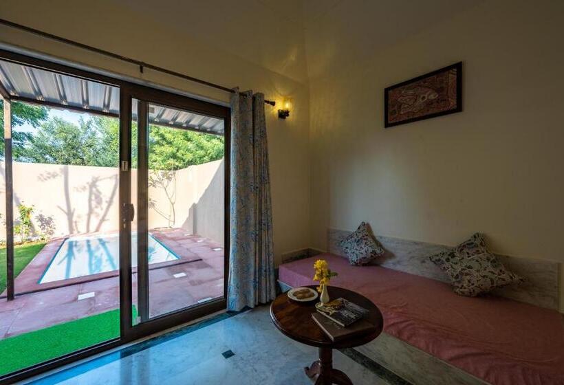 Вилла с 1 спальней и бассейном, Aangan Resort Ranthambhore   A Private Pool Villa