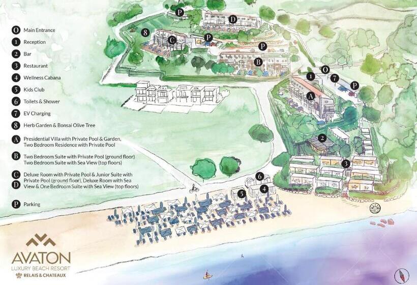 Полулюкс с Бассейном, Avaton Luxury Beach Resort   Relais & Chateaux