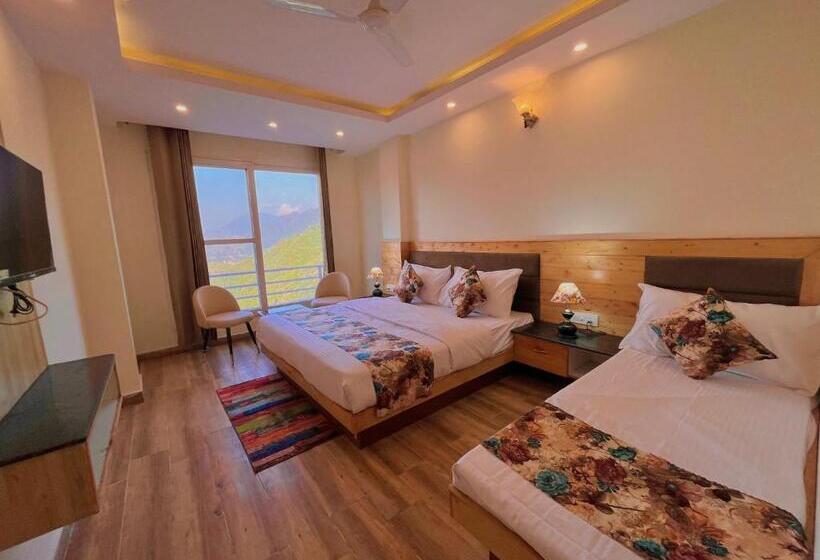 标准间, Pinerock & Cafe, Mussoorie   Mountain View Luxury Rooms With Open Rooftop Cafe