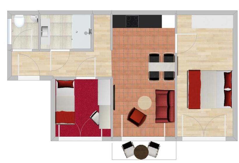 1베드룸 아파트 1층, Villa Meeresgruss
