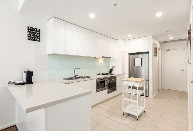 발코니가 있는 2 베드룸 아파트, Melbourne Holiday Apartments Flinders Wharf