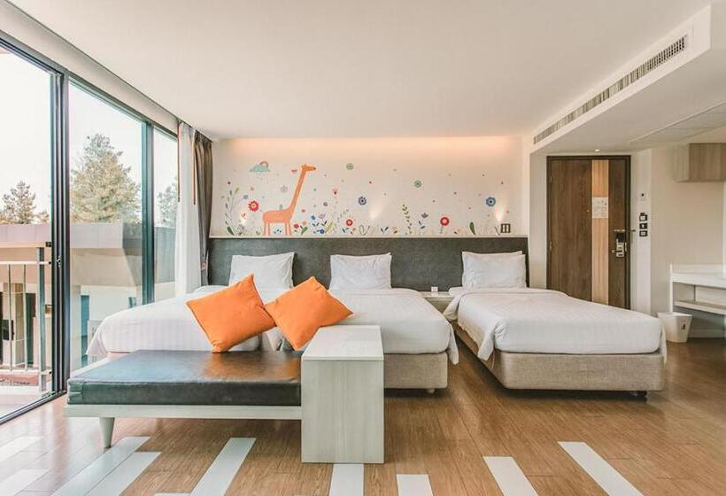 Habitació Familiar Vista Jardí, Sand Dunes Chaolao Beach Resort