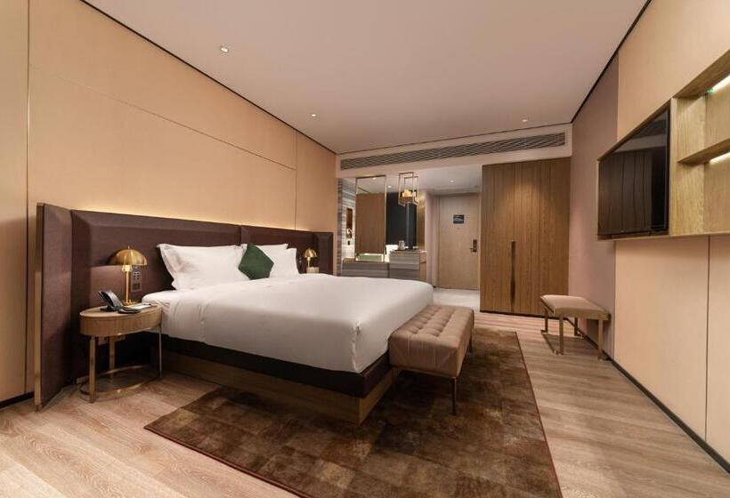 غرفة ديلوكس سرير كينج, Echarm Plus Hotel   Foshan Smart New City Zhangcha Metro Station Branch