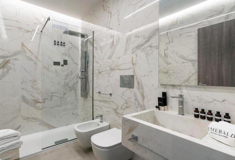 디럭스 테라스 룸 바다 전망, Emerald Hotel Residence Cefalù