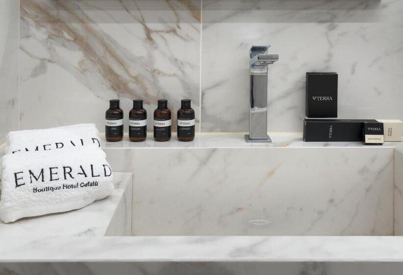 디럭스 테라스 룸 바다 전망, Emerald Hotel Residence Cefalù