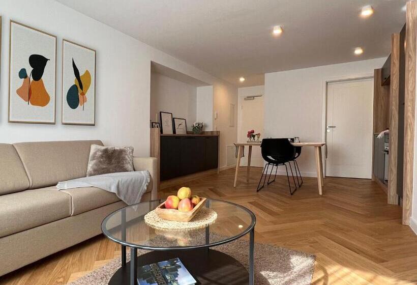 침실 1개 발코니 아파트, Living Timeless   Adler Apartments Sasbachwalden