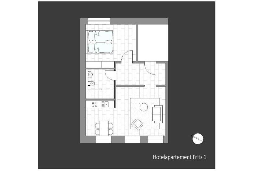 带1个卧室的公寓, F Ritz
