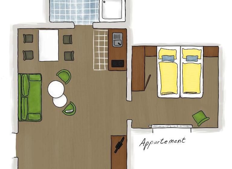 침실 1개 아파트, Fineapartment Alt Duvenstedt