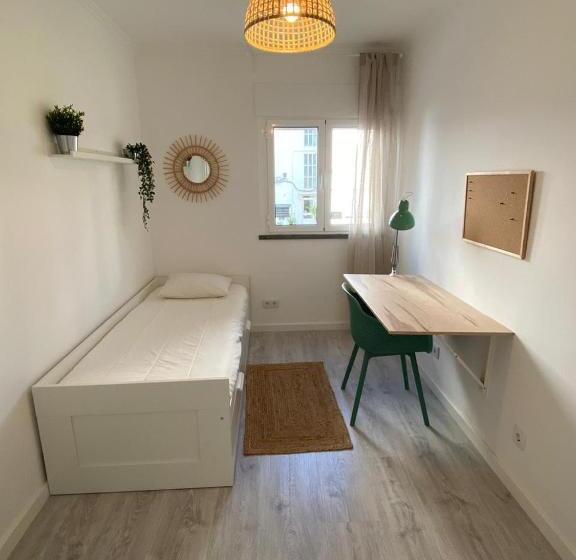 스탠다드 싱글 룸 공동욕실, Carcavelos Beach Shared Serviced Apartment 3