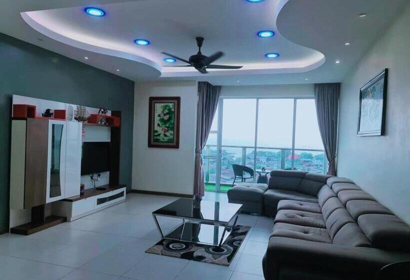 Апартаменты 1 Спальня Вид на Море, Sekinchan Seaview Homestay 7 High View