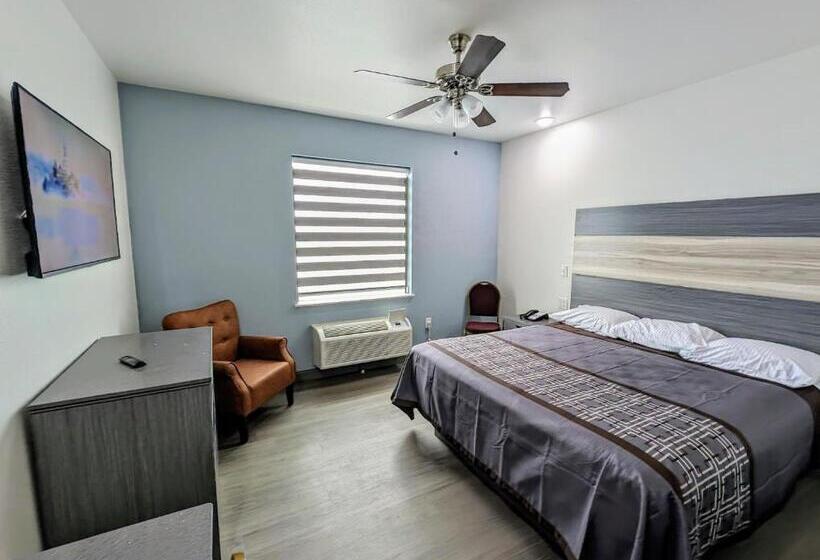스탠다드 룸 킹사이즈 침대, Texas Bungalows Hotel And Hotel Que At I35 Austin Pflugerville