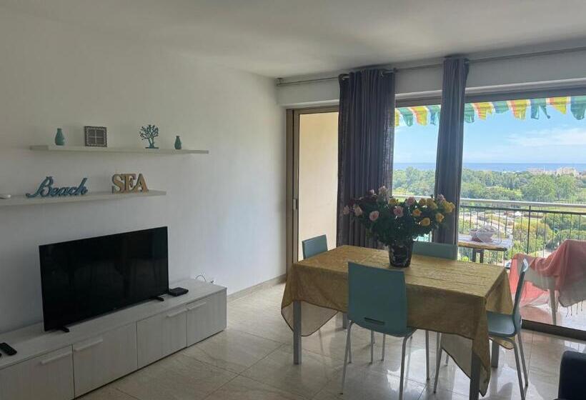 1침실 테라스 아파트 바다 전망, Cozy 2 Rooms Apartment In Yacht Port Cannes Marina