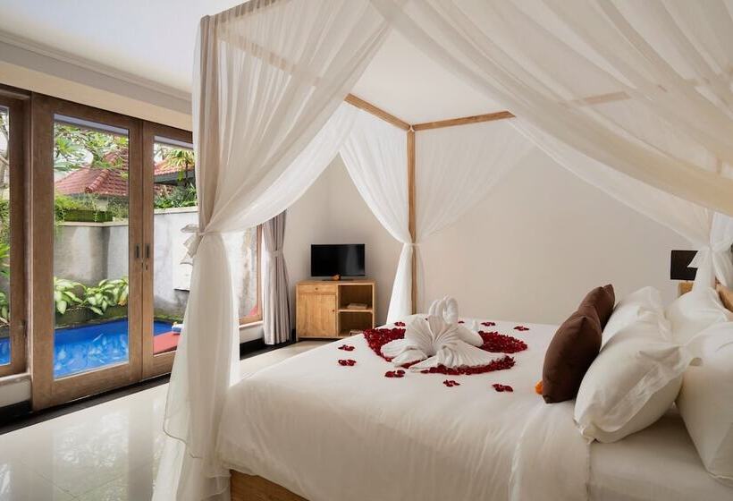 빌라 1 베드룸 - 수영장, Freddies Villas Ubud Bali